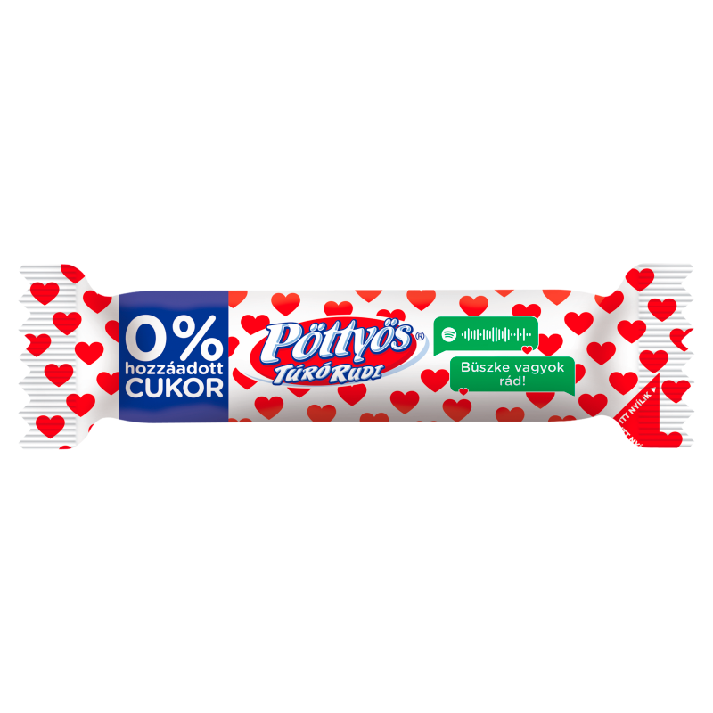 Pöttyös Túró Rudi natúr túródesszert 0% 35 g hozzáadott cukor nélkül