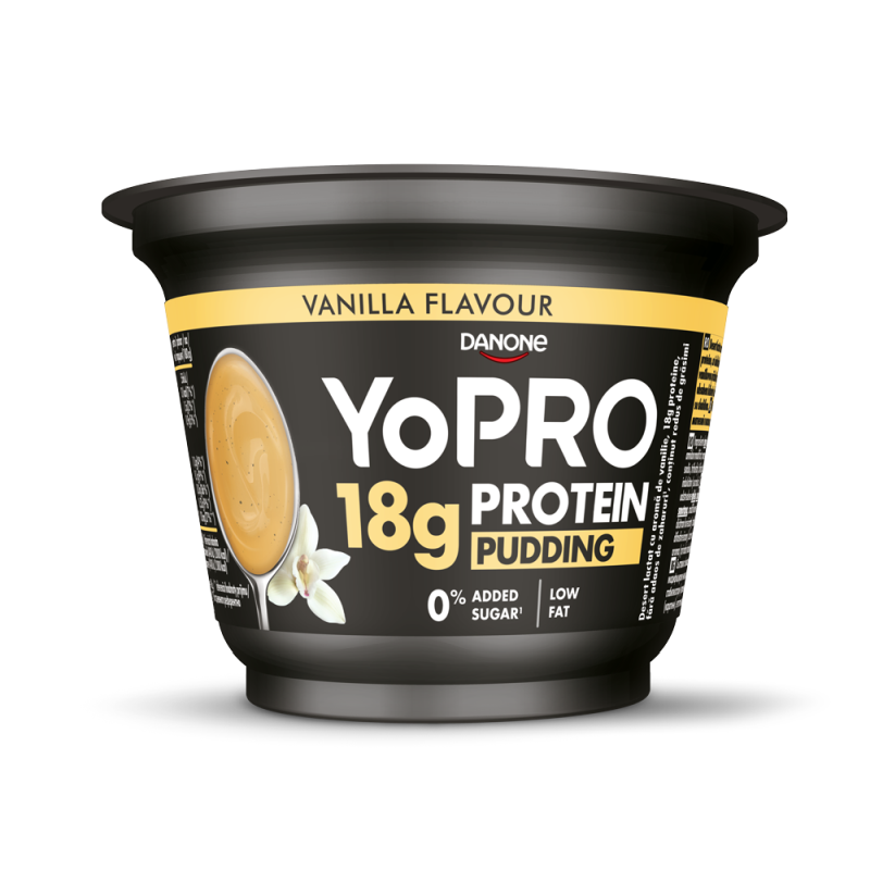 Danone YoPRO puding tejdesszert 180 g vaníliaízű, édesítőszerrel